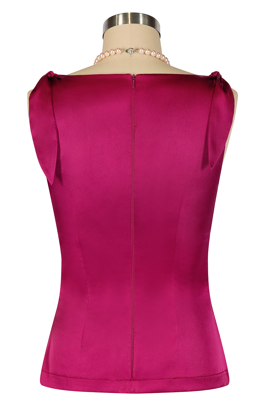La Vita Romantica Cowl Top (Cherry)