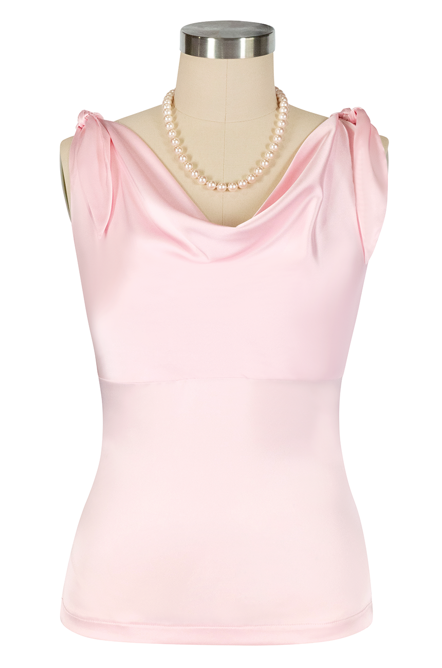 La Vita Romantica Cowl Top (Pink)