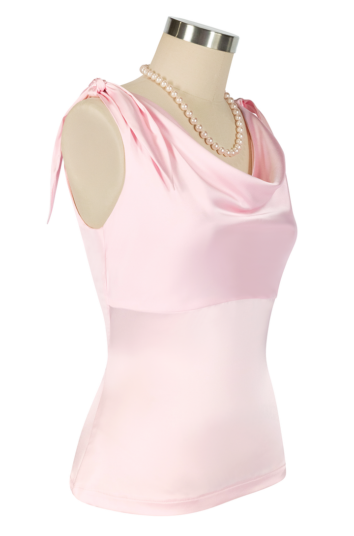 La Vita Romantica Cowl Top (Pink)