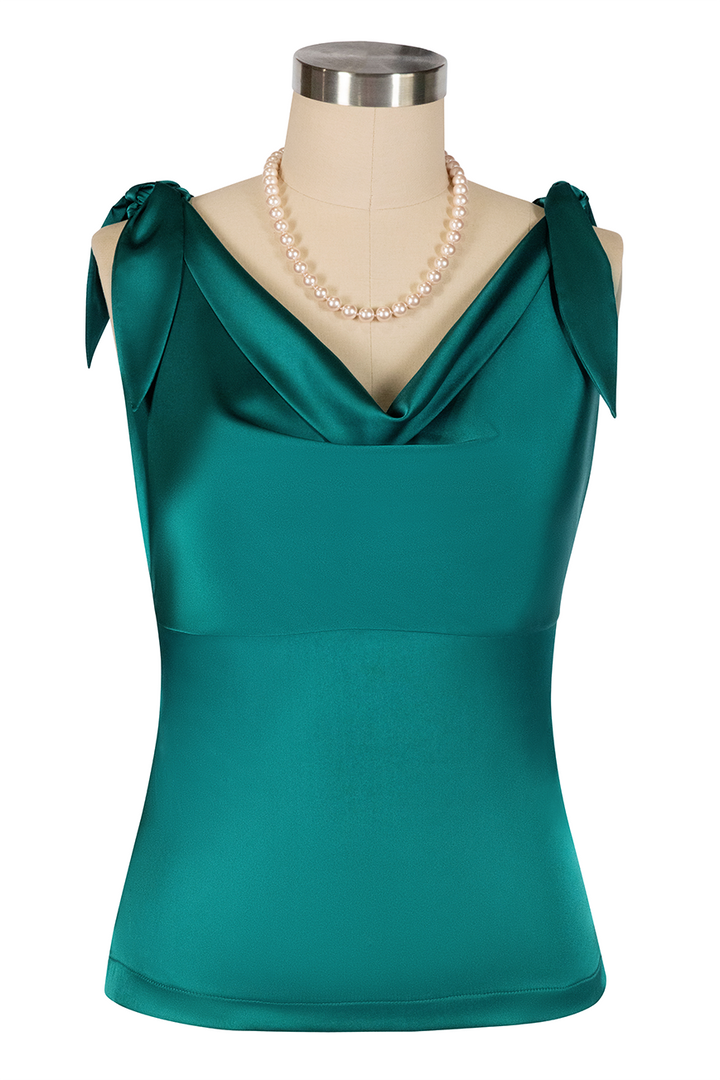 D'Amour Classic Cowl Top (Teal)