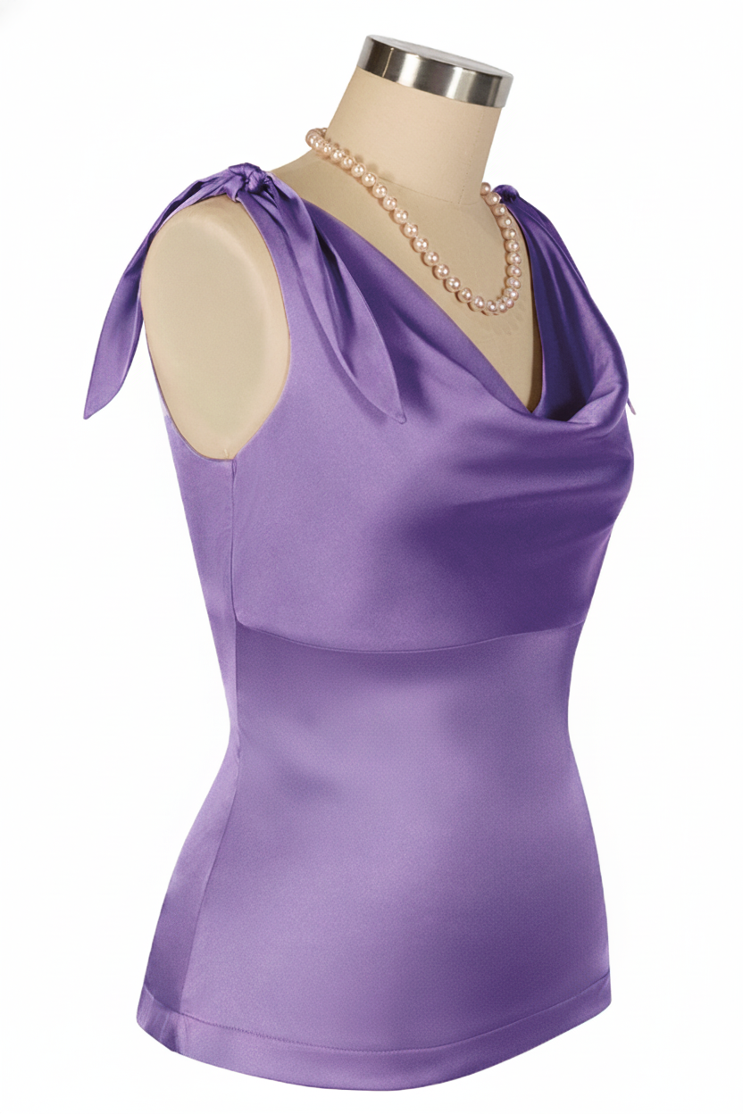 D'Amour Classic Cowl Top (Mauve)