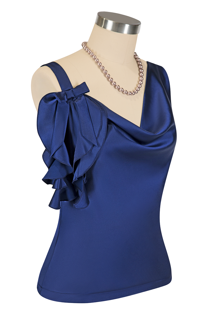 Mon Amour Cowl Top (Navy)