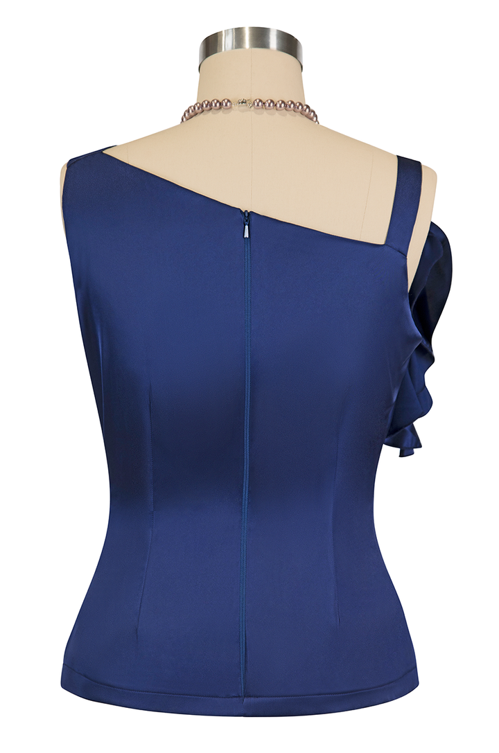 Mon Amour Cowl Top (Navy)