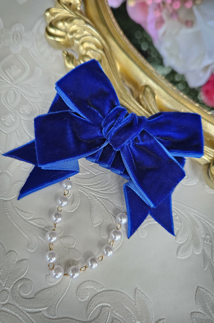 Dottie Darling Follies Hair Bow (Blue)