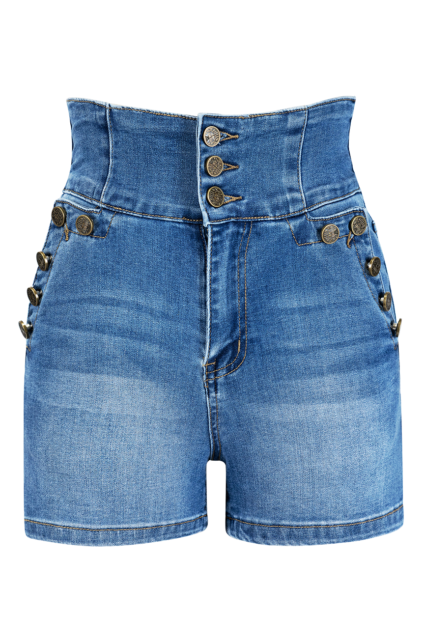 Monterey Denim Shorts (Dark Denim)