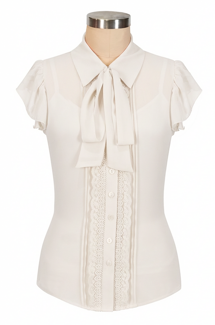 Harptree Village Blouse With Singlet (Cream)