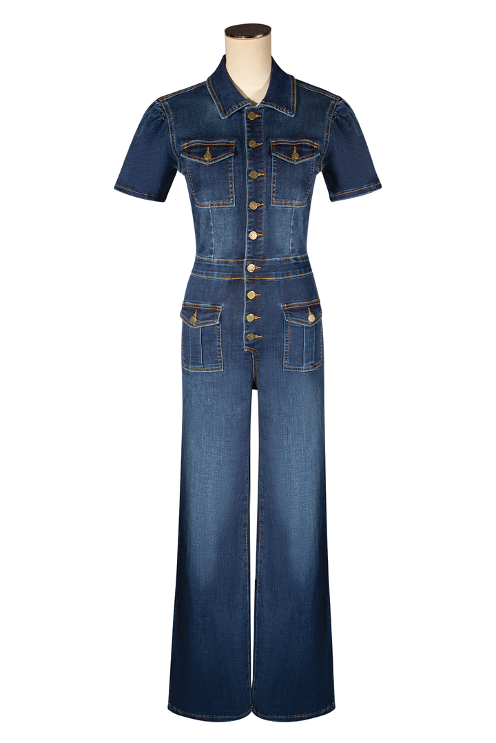 Daytona Jumpsuit (Blue Denim) - Kitten D'Amour