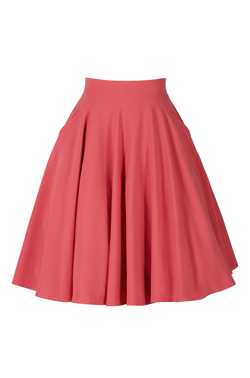 South Pacific Circle Skirt (Coral Pink)