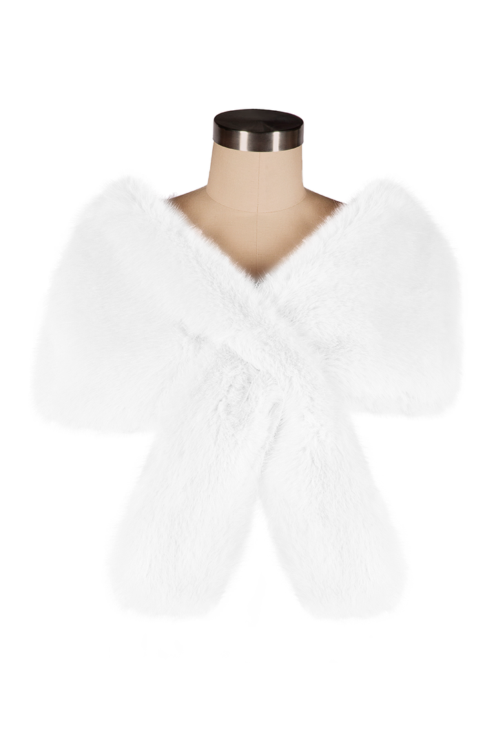 D'Amour Faux Fur Wrap (White)