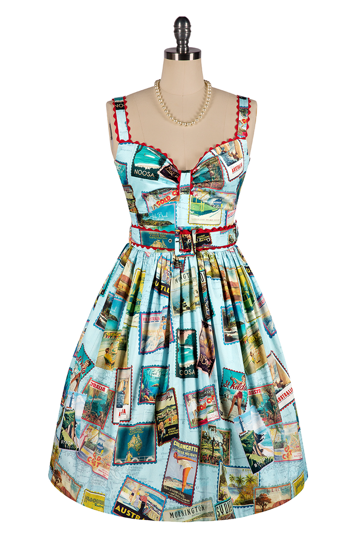 Wish You Were Here Belted Day Dress