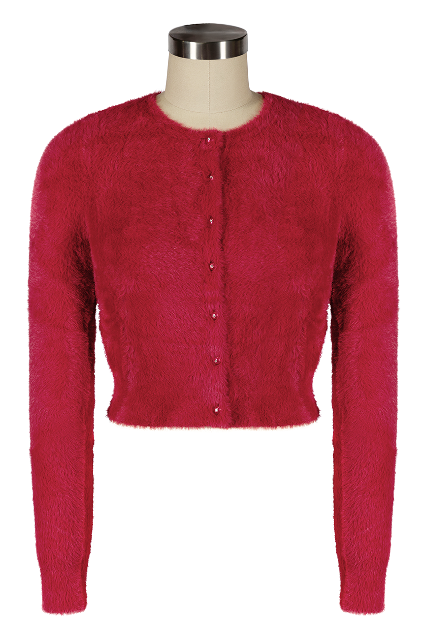 Powder Puff Cardigan (Red)