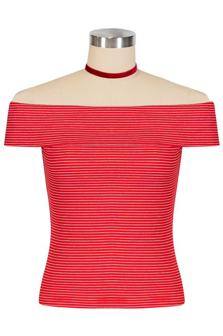 Tiki Island Follies Stripe Jersey Top