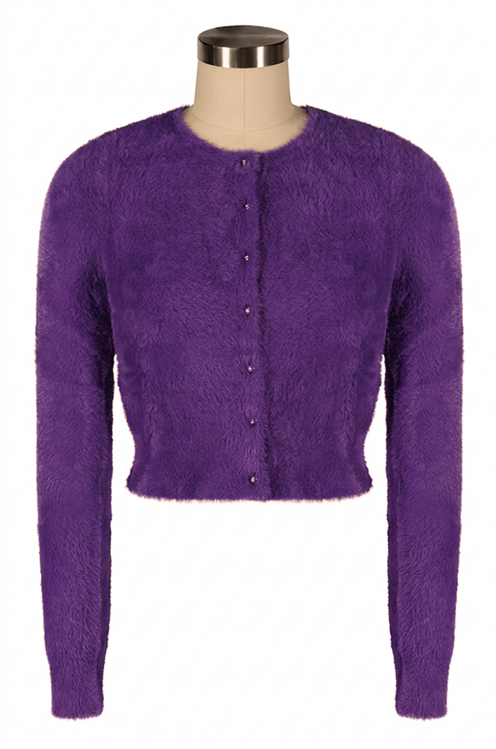 Powder Puff Cardigan (Purple)