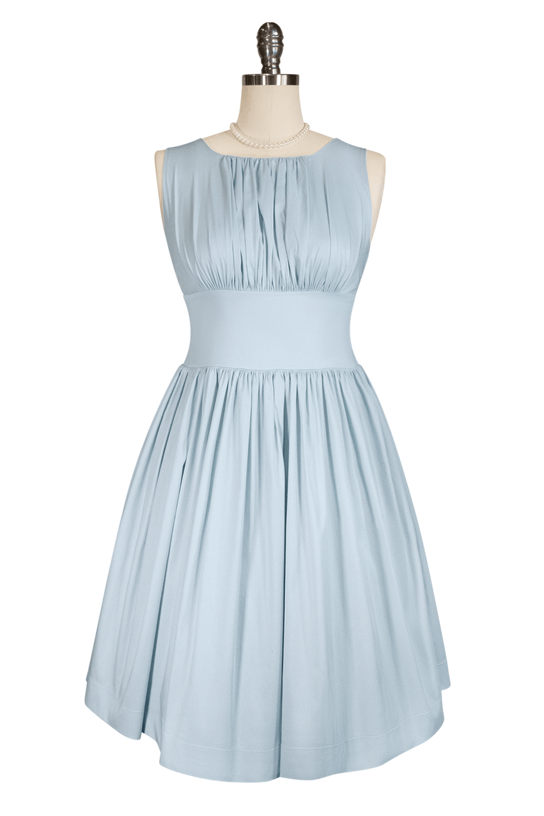 Tea Rose Classic Dress (Blue) - Kitten D'Amour