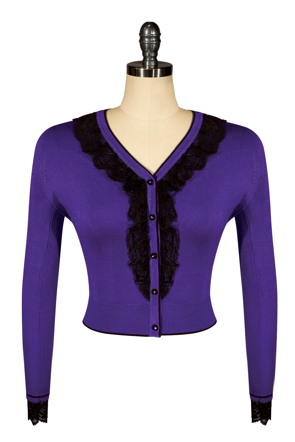 Virtuoso Long Sleeve Cardigan (Purple) - Kitten D'Amour