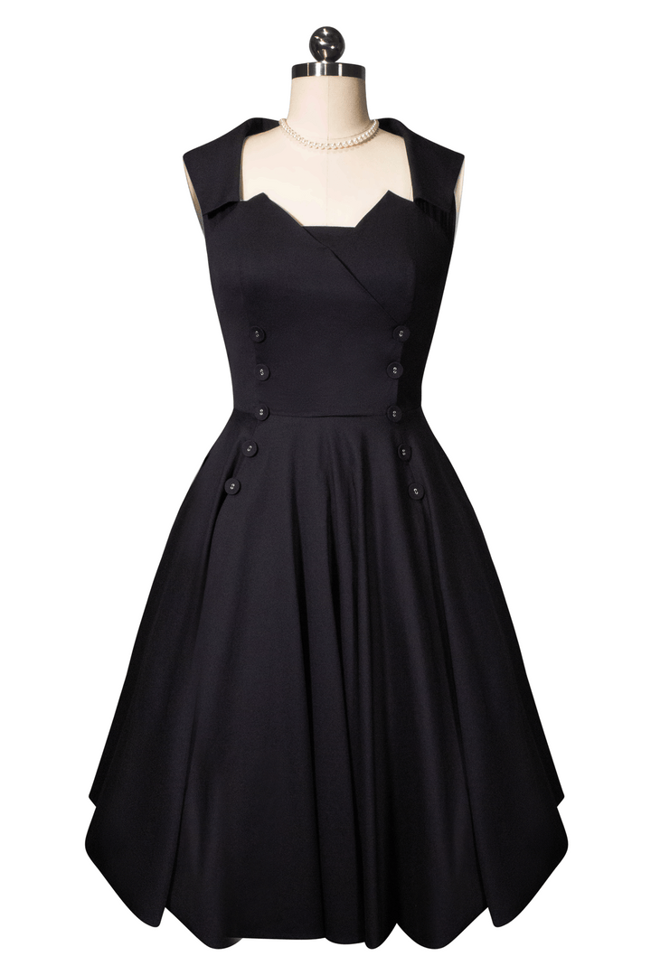 D'Amour Moonlight Cocktail Dress (Black) - Kitten D'Amour