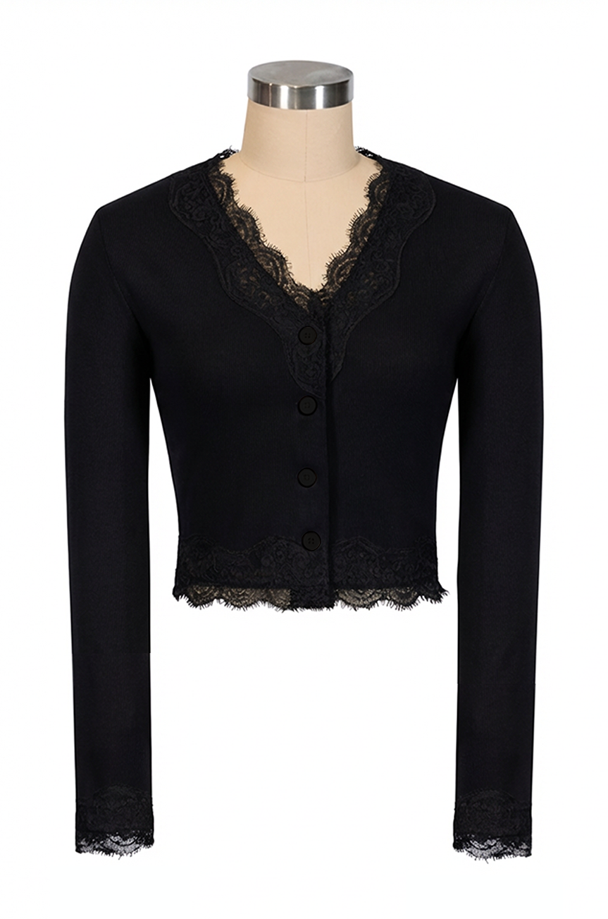 🎁 Harptree Village Follies Cardigan (Black) (100% off)
