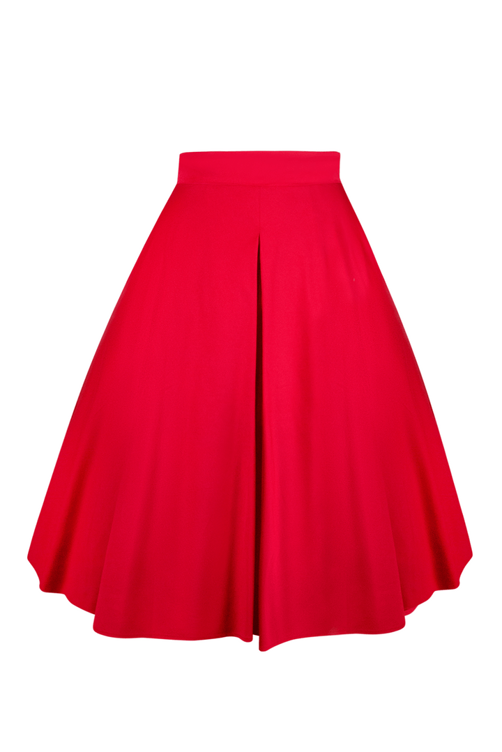 Tea Rose Classic Full Skirt (Red) - Kitten D'Amour