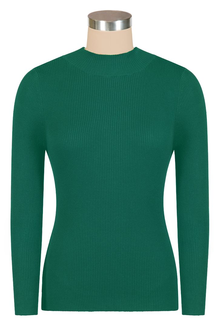 TurtleNeck Knit Top (Green)