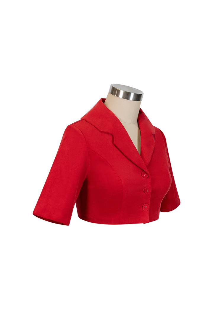Harptree Village Crop Jacket (Red)