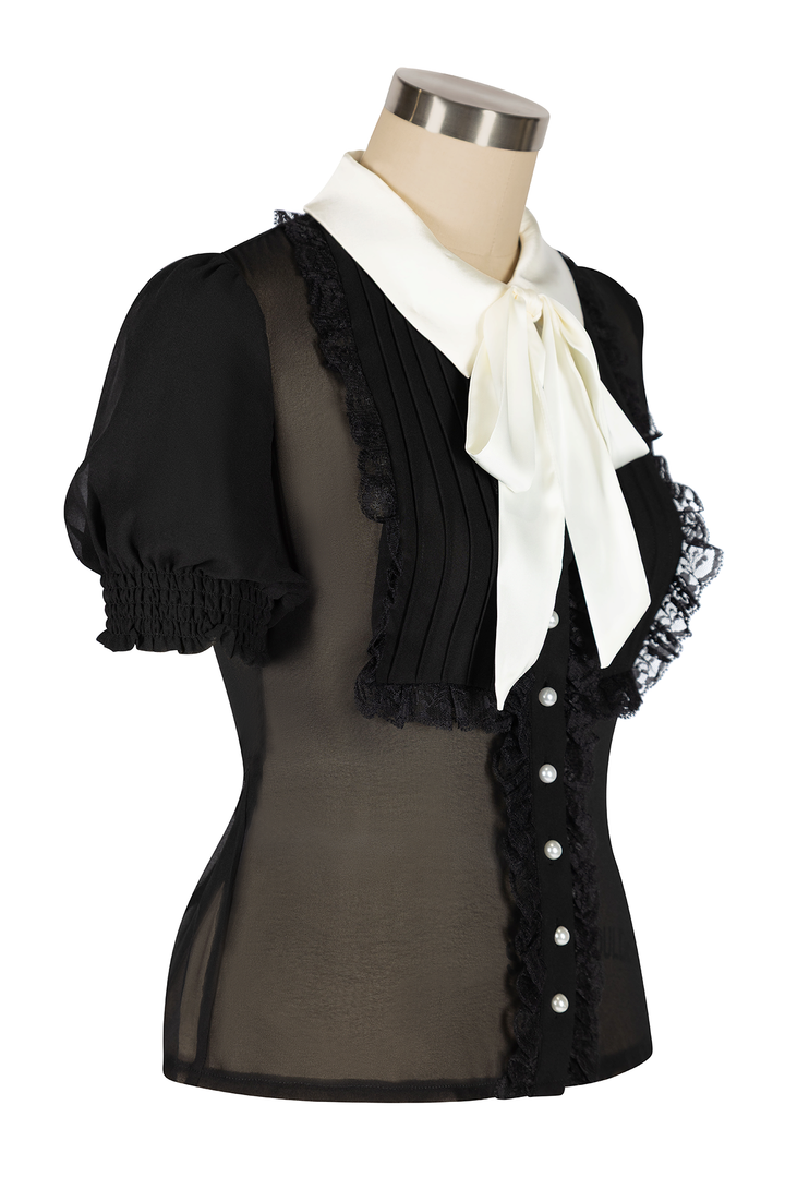 Kitten Noir Blouse (Black)