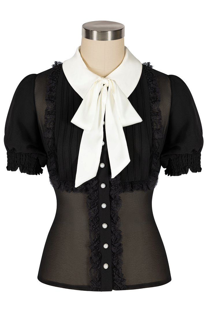 Kitten Noir Blouse (Black)
