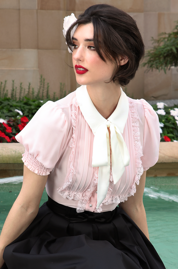 Kitten Noir Blouse (Pink)