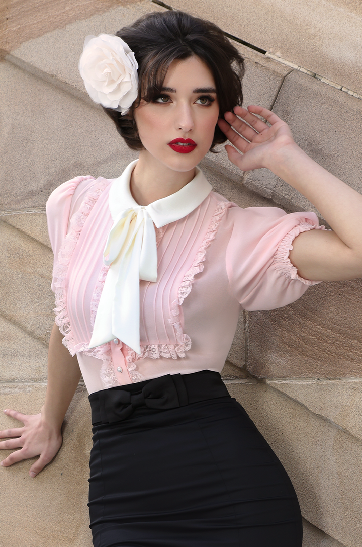 Kitten Noir Blouse (Pink)