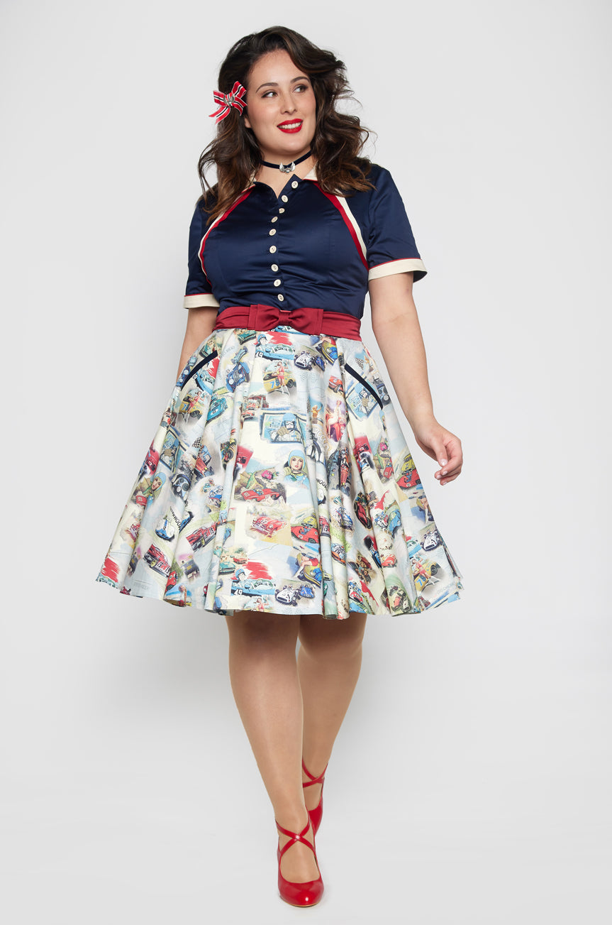 Dangerous Curves Full Circle Skirt (Print)