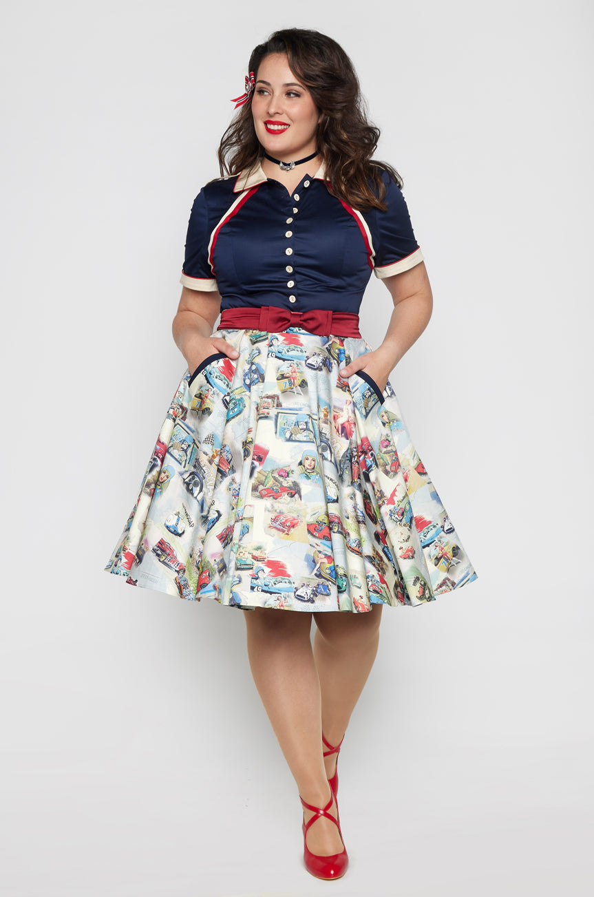 Dangerous Curves Full Circle Skirt (Print)