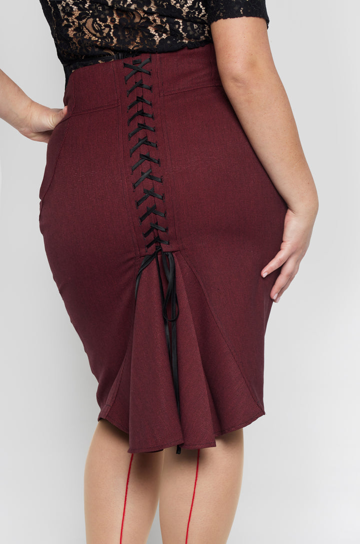 Capone Lace Up Wiggle Skirt