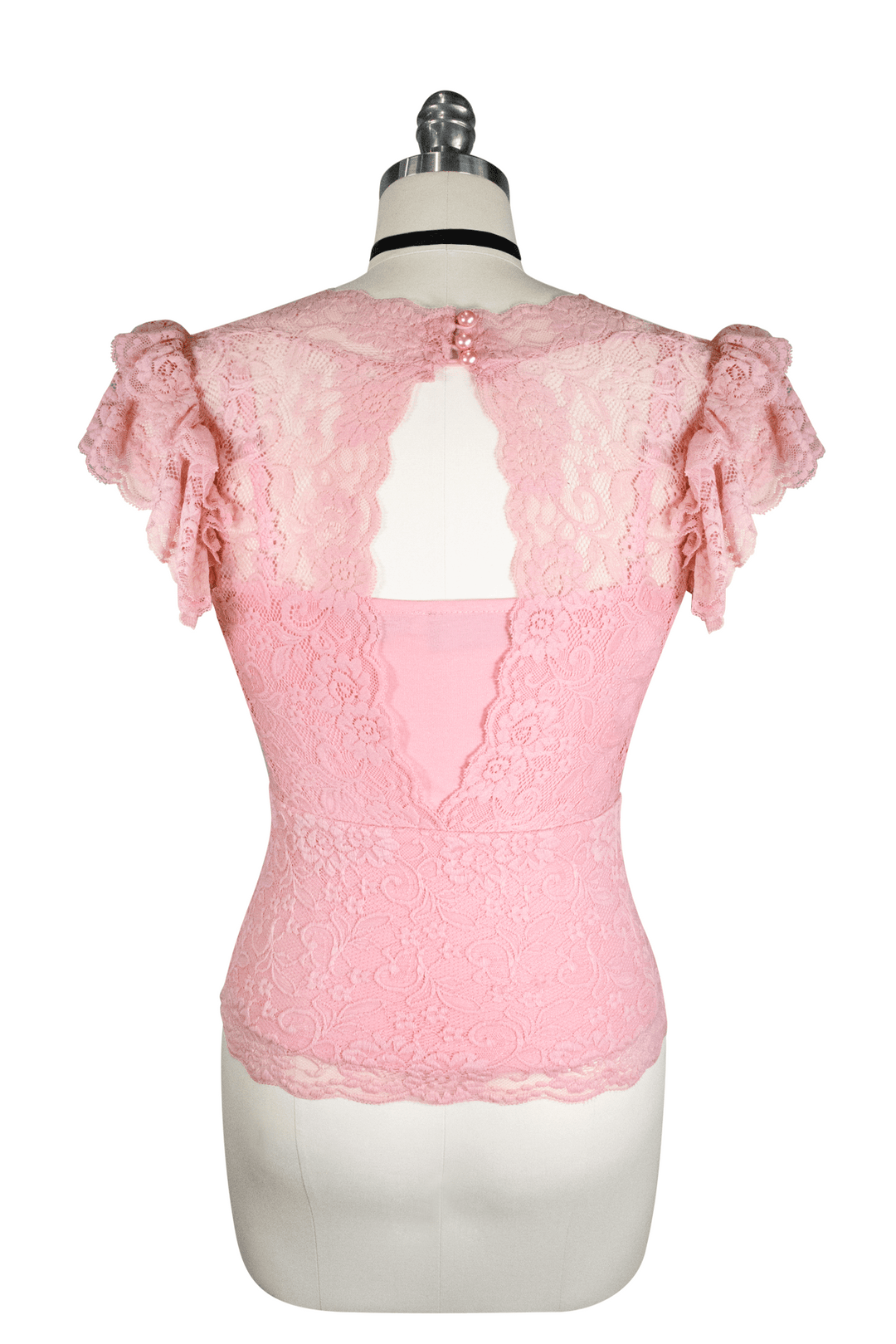 La Luna Lace Top (Pink) - Kitten D'Amour