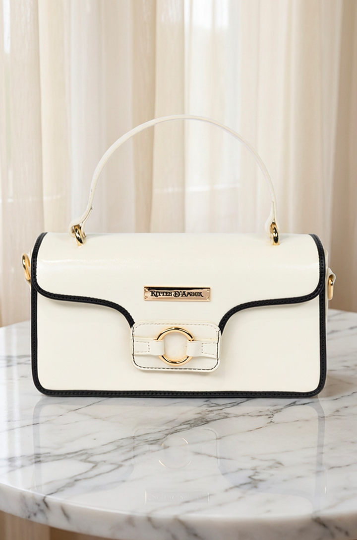 Madison Square Handbag (Black/Off White)
