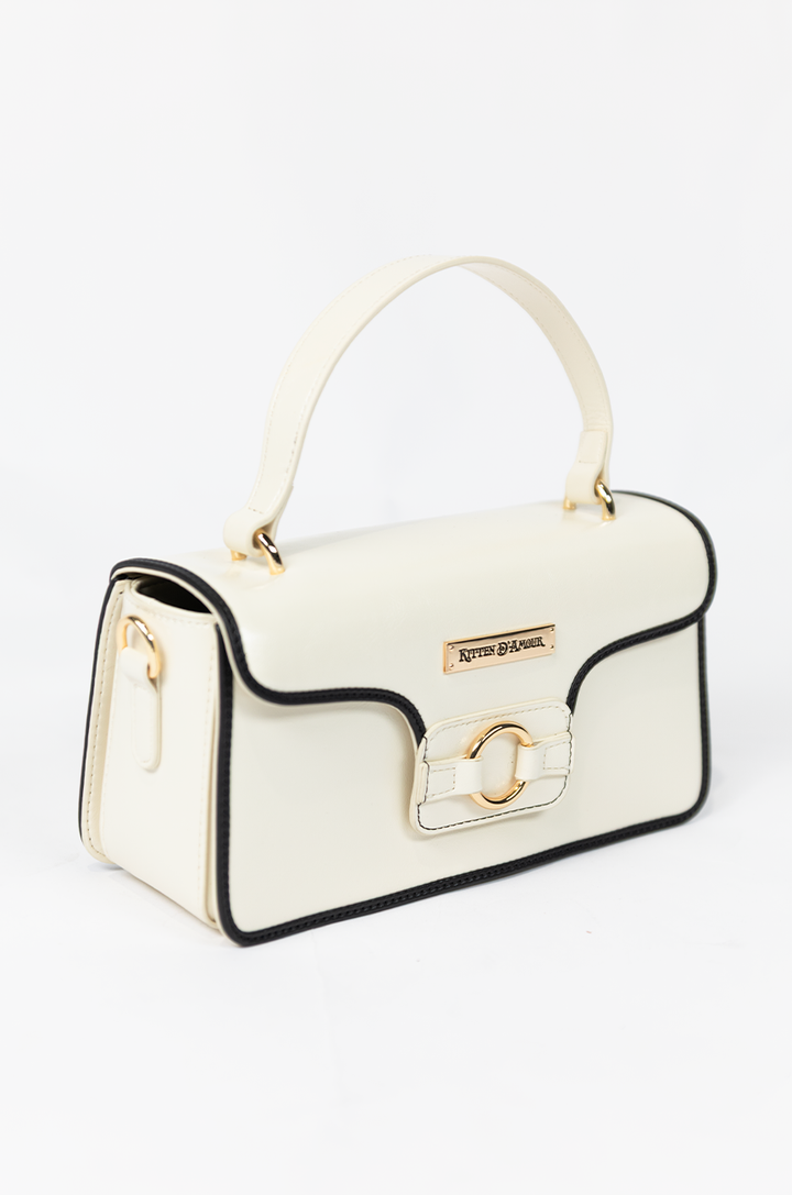 Madison Square Handbag (Black/Off White)