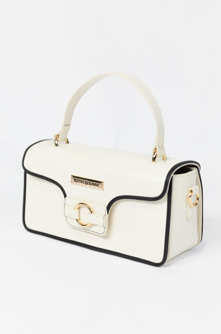 Madison Square Handbag (Black/Off White)