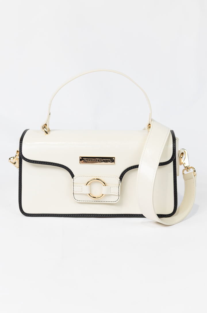 Madison Square Handbag (Black/Off White)