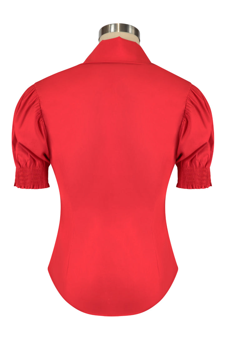 Miss Manhattan Frill Blouse (Red)