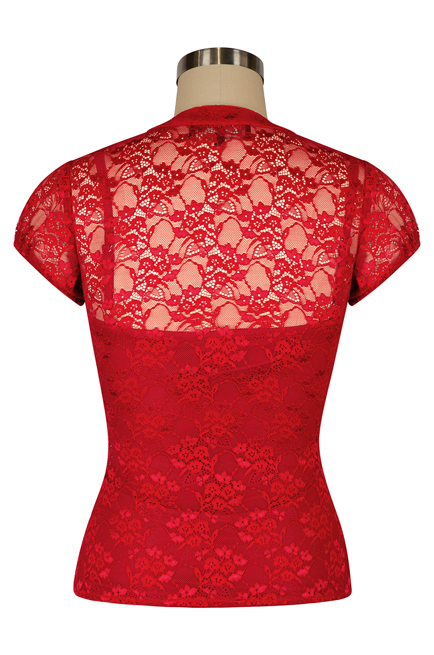 Once Upon A Time Lace Blouse (Red)
