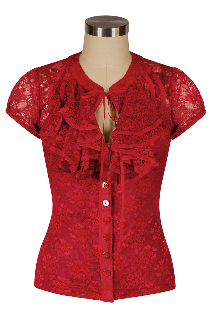 Once Upon A Time Lace Blouse (Red)