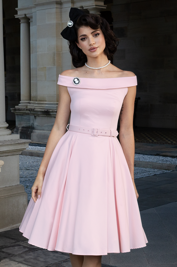Oriana Belted Dress (Pink)