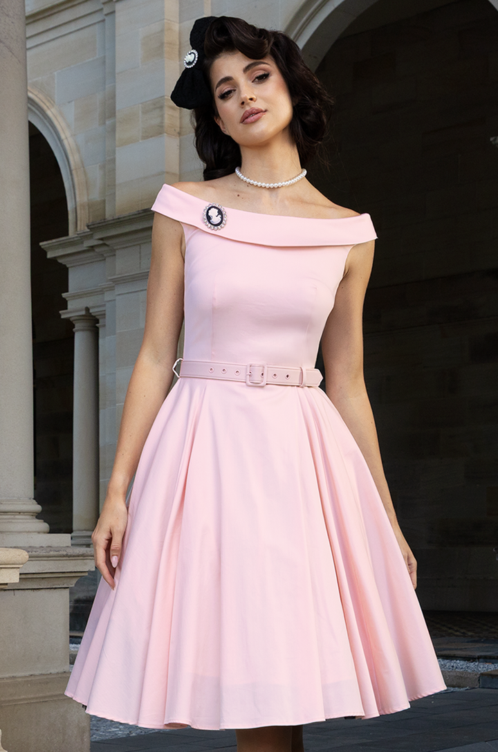 Oriana Belted Dress (Pink)