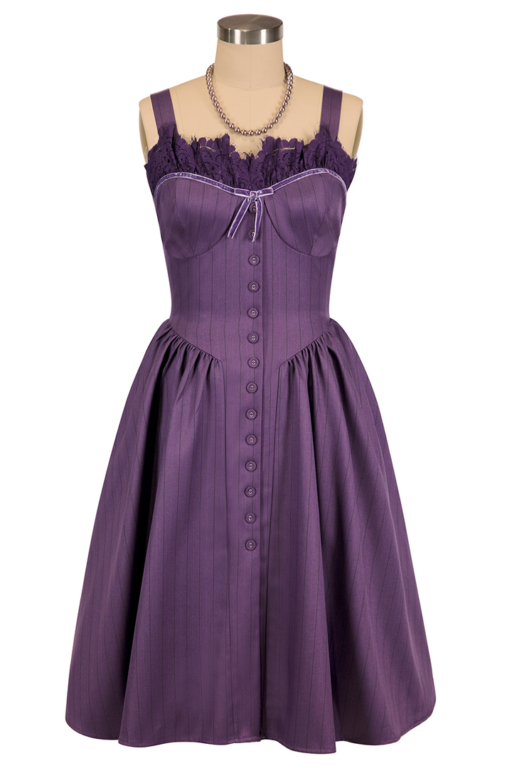 Mon Amour Pinstripe Bustier Dress