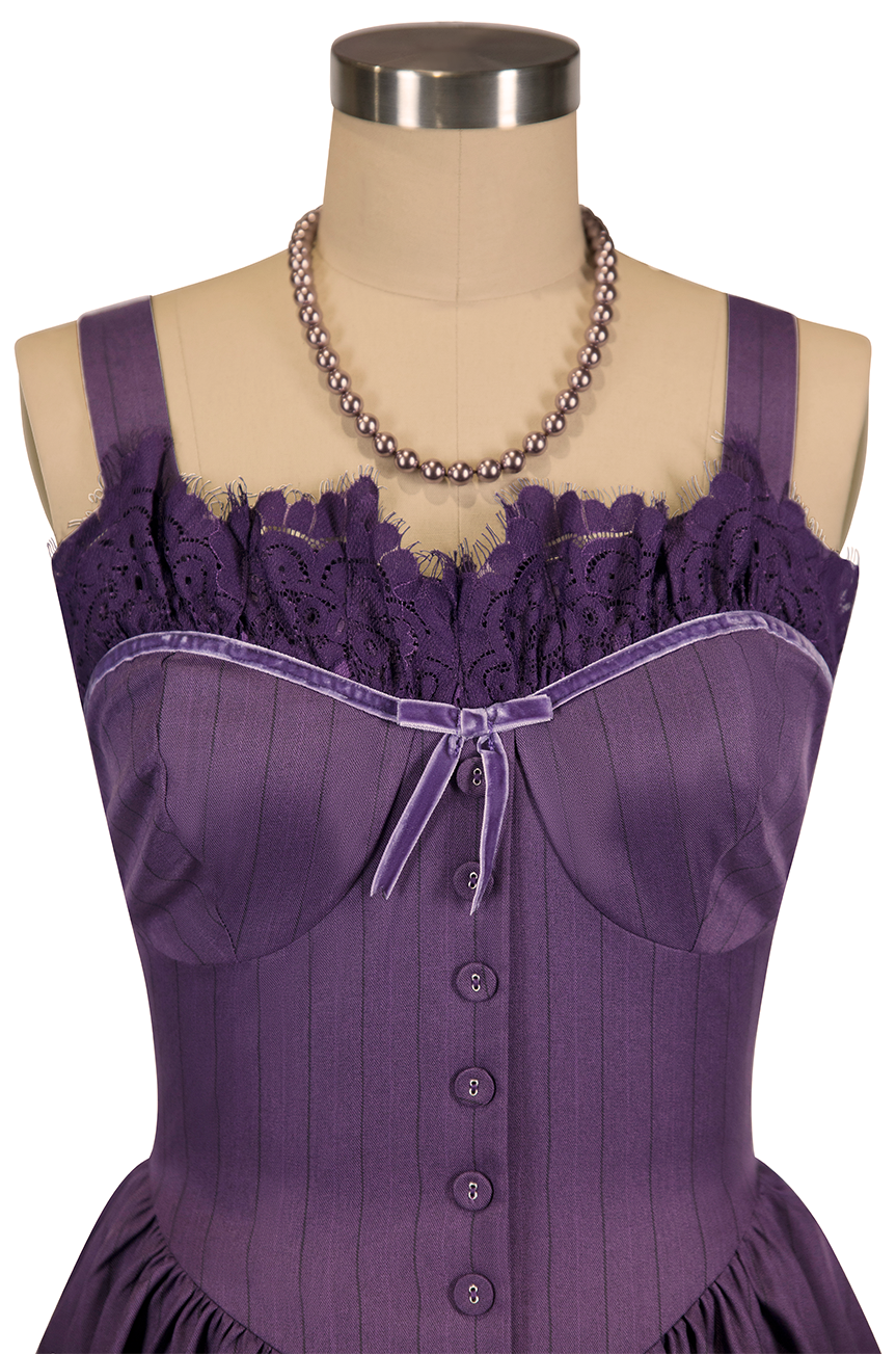 Mon Amour Pinstripe Bustier Dress