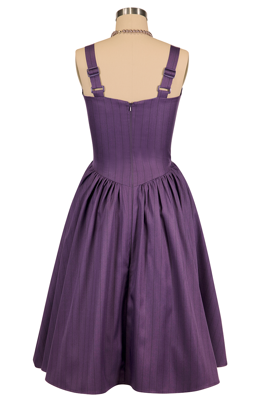 Mon Amour Pinstripe Bustier Dress