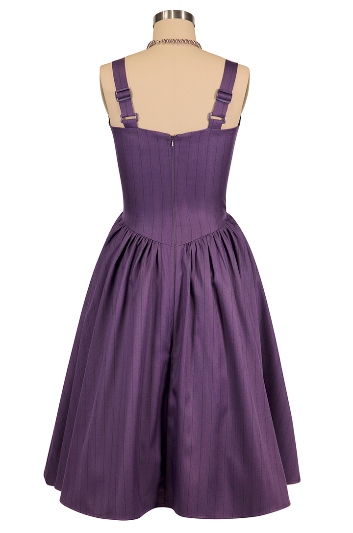 Mon Amour Pinstripe Bustier Dress