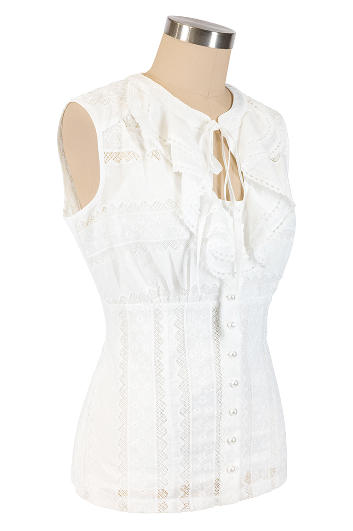 Porcelain Blouse With Singlet