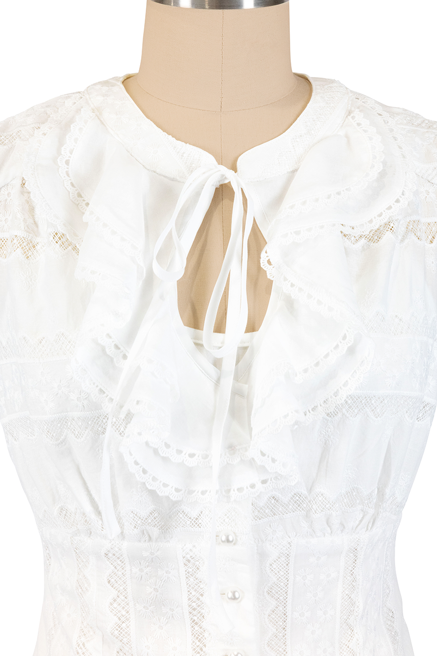 Porcelain Blouse With Singlet