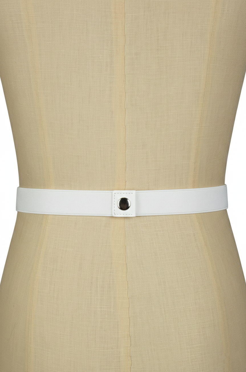 Pretty Kitty Follies Bow Belt (White)