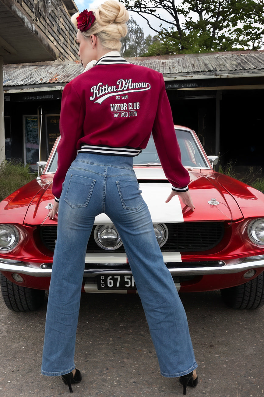 Car Club Jacket (Burgundy)