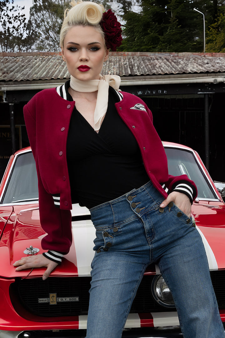 Car Club Jacket (Burgundy)